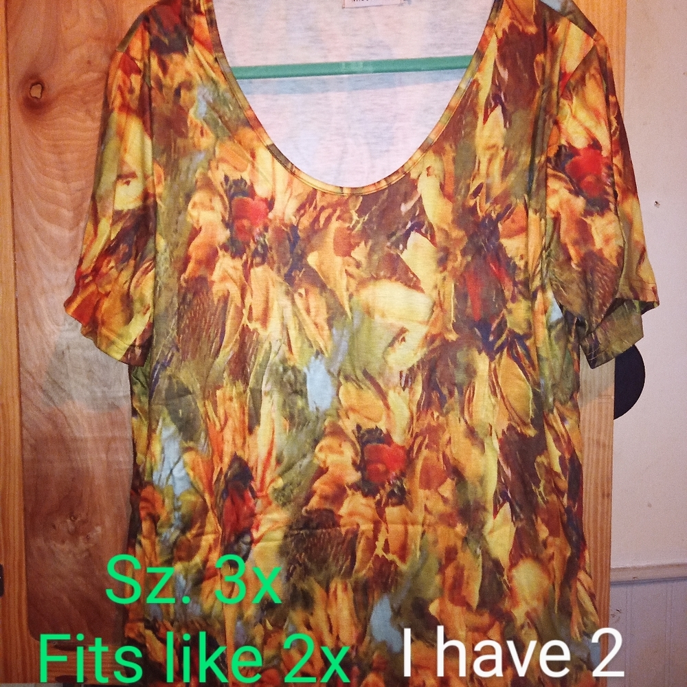 Misslook size 3x new tops. Bright, soft Sunflower tee.